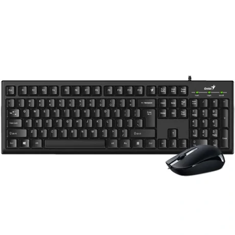 KIT wired GENIUS USB, tastatura 104 taste (concave) + mouse optic 1000dpi, 3 butoane, black, &quot;KM-160&quot; &quot;31330001413&quot;  (include TV 0.8lei)