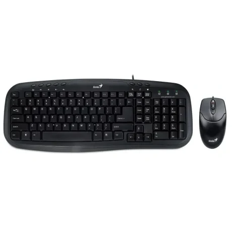 KIT wired GENIUS USB, tastatura 104 taste (concave) + mouse optic 1000dpi, 3 butoane, black, &quot;Smart KM-200&quot;, SmartGenius app &quot;31330003400&quot;  (include TV 0.8lei)
