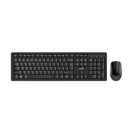 KIT wireless GENIUS, tastatura wireless 104 taste (slim) + mouse wireless 1000dpi, 3 butoane, black, "Smart KM-8200", SmartGenius app "31340003400"  (include TV 0.8lei)