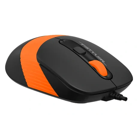 MOUSE A4tech, &quot;FM10&quot;, PC sau NB, cu fir, USB, optic, 1600 dpi, butoane/scroll 4/1, , negru / portocaliu, &quot;FM10 Orange&quot; (include TV 0.18lei)