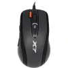 MOUSE A4tech, gaming, cu fir, USB, optic, 2000 dpi, butoane/scroll 6/1, buton selectare viteza, negru, "X-710BK" (include TV 0.18lei)