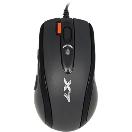 MOUSE A4tech, gaming, cu fir, USB, optic, 2000 dpi, butoane/scroll 6/1, buton selectare viteza, negru, "X-710BK" (include TV 0.18lei)