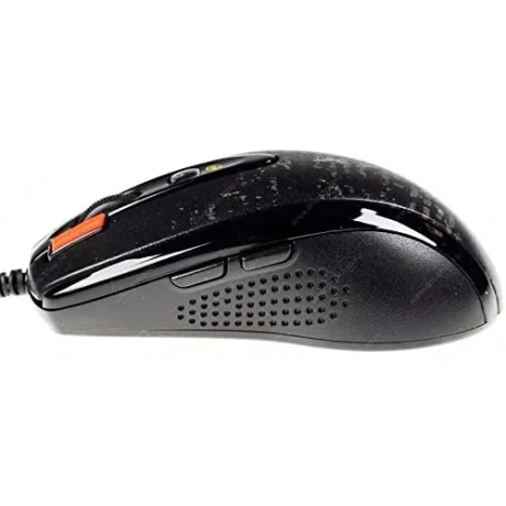 MOUSE A4tech, gaming, cu fir, USB, optic, 3000 dpi, butoane/scroll 4/1, buton selectare viteza, negru, "F5-BK" (include TV 0.18lei)