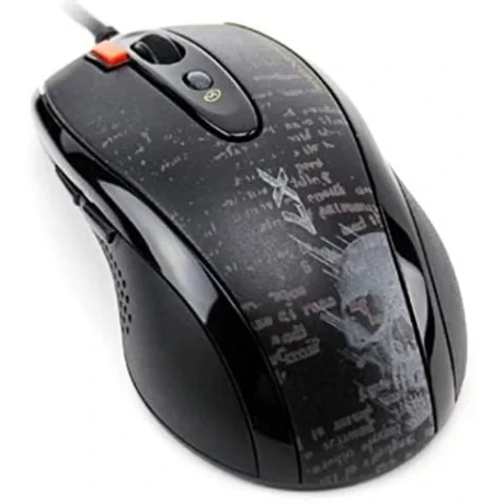 MOUSE A4tech, gaming, cu fir, USB, optic, 3000 dpi, butoane/scroll 4/1, buton selectare viteza, negru, "F5-BK" (include TV 0.18lei)