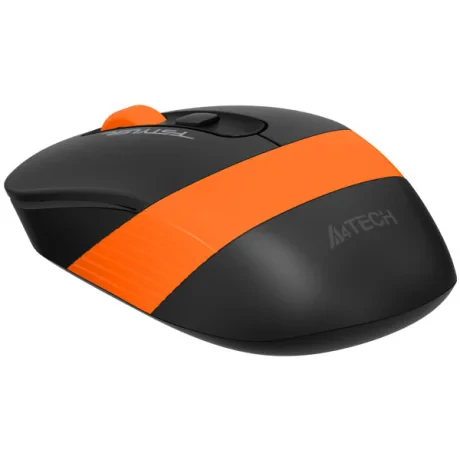 MOUSE A4tech, gaming, wireless, 2.4GHz, optic, 2000 dpi, butoane/scroll 4/1, buton selectare viteza, negru / portocaliu, &quot;FG10 Orange&quot; (include TV 0.18lei)