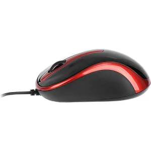 MOUSE A4tech, &quot;N 350&quot;, PC sau NB, cu fir, USB, optic, 1000 dpi, butoane/scroll 3/1, , negru / rosu, &quot;N-350-2&quot; (include TV 0.18lei)