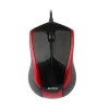 MOUSE A4tech, &quot;N 400&quot;, PC sau NB, cu fir, USB, optic, 1000 dpi, butoane/scroll 3/1, , negru / rosu, &quot;N-400-2&quot; (include TV 0.18lei)