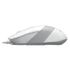 MOUSE A4tech, PC sau NB, cu fir, USB, optic, 1200 dpi, butoane/scroll 4/1, buton selectare viteza, alb / gri, &quot;FM10 White&quot; (include TV 0.18lei)