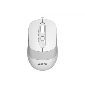 MOUSE A4tech, PC sau NB, cu fir, USB, optic, 1200 dpi, butoane/scroll 4/1, buton selectare viteza, alb / gri, &quot;FM10 White&quot; (include TV 0.18lei)