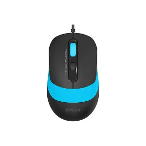 MOUSE A4tech, PC sau NB, cu fir, USB, optic, 1600 dpi, butoane/scroll 4/1, buton selectare viteza, negru / albastru, &quot;FM10 Blue&quot; (include TV 0.18lei)