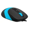 MOUSE A4tech, PC sau NB, cu fir, USB, optic, 1600 dpi, butoane/scroll 4/1, buton selectare viteza, negru / albastru, &quot;FM10 Blue&quot; (include TV 0.18lei)