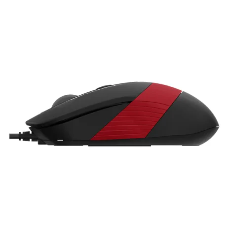 MOUSE A4tech, PC sau NB, cu fir, USB, optic, 1600 dpi, butoane/scroll 4/1, buton selectare viteza, negru / rosu, &quot;FM10 Red&quot; (include TV 0.18lei)