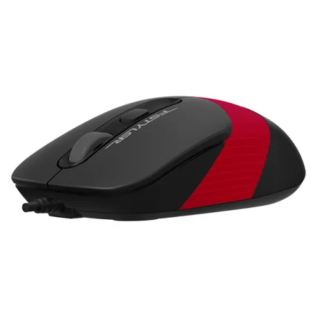 MOUSE A4tech, PC sau NB, cu fir, USB, optic, 1600 dpi, butoane/scroll 4/1, buton selectare viteza, negru / rosu, &quot;FM10 Red&quot; (include TV 0.18lei)