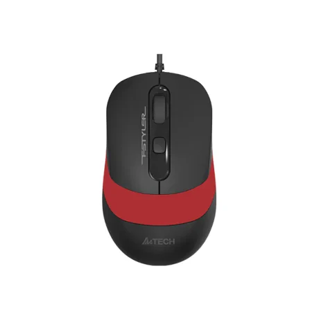 MOUSE A4tech, PC sau NB, cu fir, USB, optic, 1600 dpi, butoane/scroll 4/1, buton selectare viteza, negru / rosu, &quot;FM10 Red&quot; (include TV 0.18lei)