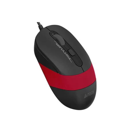 MOUSE A4tech, PC sau NB, cu fir, USB, optic, 1600 dpi, butoane/scroll 4/1, buton selectare viteza, negru / rosu, &quot;FM10 Red&quot; (include TV 0.18lei)