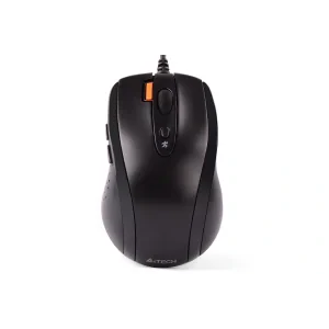 MOUSE A4tech, PC sau NB, cu fir, USB, optic, 1600 dpi, butoane/scroll 7/1, buton selectare viteza, negru, &quot;N-70FX-BK&quot; (include TV 0.18lei)