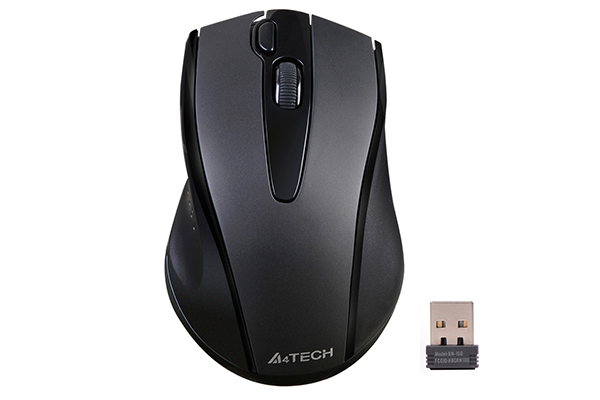 MOUSE A4tech, PC sau NB, wireless, 2.4GHz, optic, 1000 dpi, butoane/scroll 3/1, silent click, negru, "G9-500FS-BK" (include TV 0.18lei) thumb