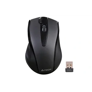 MOUSE A4tech, PC sau NB, wireless, 2.4GHz, optic, 1000 dpi, butoane/scroll 3/1, silent click, negru, &quot;G9-500FS-BK&quot; (include TV 0.18lei)
