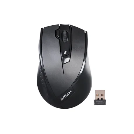 MOUSE A4tech, PC sau NB, wireless, 2.4GHz, optic, 2000 dpi, butoane/scroll 5/1, buton selectare viteza, negru, &quot;G9-730FX-BK&quot; (include TV 0.18lei)