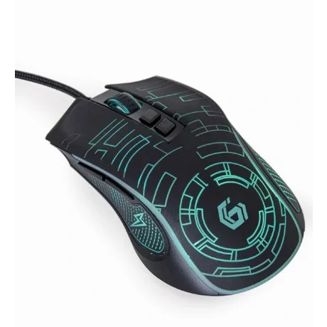 MOUSE GEMBIRD, gaming, cu fir, USB, optic, 3600 dpi, butoane/scroll 7/1, iluminare, cablu 1.5m, negru, &quot;MUSG-RGB-01&quot; (include TV 0.18lei)