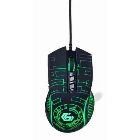 MOUSE GEMBIRD, gaming, cu fir, USB, optic, 3600 dpi, butoane/scroll 7/1, iluminare, cablu 1.5m, negru, &quot;MUSG-RGB-01&quot; (include TV 0.18lei)