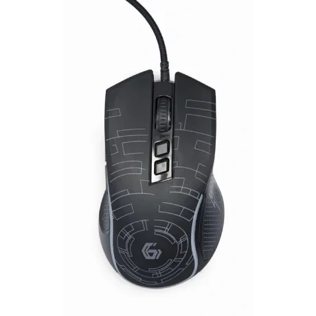 MOUSE GEMBIRD, gaming, cu fir, USB, optic, 3600 dpi, butoane/scroll 7/1, iluminare, cablu 1.5m, negru, &quot;MUSG-RGB-01&quot; (include TV 0.18lei)