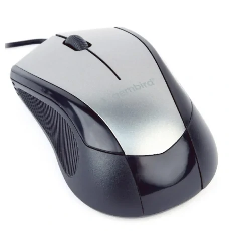 MOUSE GEMBIRD, PC sau NB, cu fir, USB, optic, 1000 dpi, butoane/scroll 3/1, , negru / gri, &quot;MUS-3B-02-BG&quot; (include TV 0.18lei)