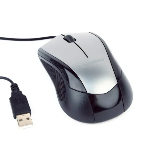 MOUSE GEMBIRD, PC sau NB, cu fir, USB, optic, 1000 dpi, butoane/scroll 3/1, , negru / gri, &quot;MUS-3B-02-BG&quot; (include TV 0.18lei)