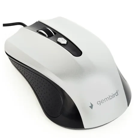 MOUSE GEMBIRD, PC sau NB, cu fir, USB, optic, 1200 dpi, butoane/scroll 4/1, , negru / gri, &quot;MUS-4B-01-BS&quot; (include TV 0.18lei)
