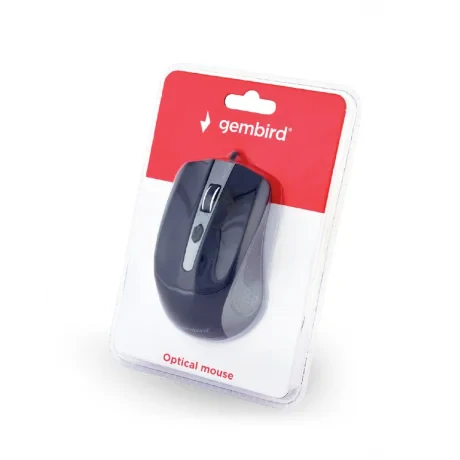 MOUSE GEMBIRD, PC sau NB, cu fir, USB, optic, 1200 dpi, butoane/scroll 4/1, , negru / gri, &quot;MUS-4B-01-GB&quot; (include TV 0.18lei)