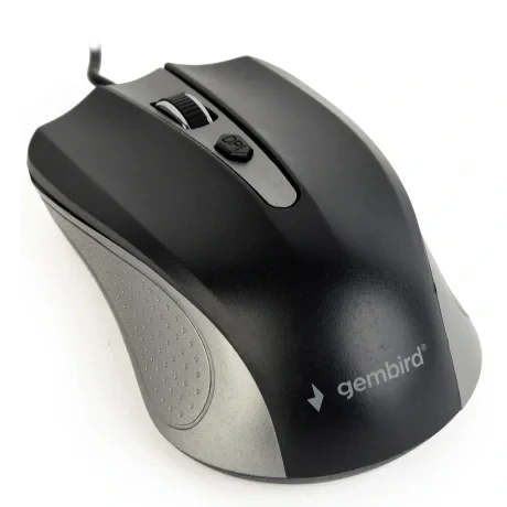 MOUSE GEMBIRD, PC sau NB, cu fir, USB, optic, 1200 dpi, butoane/scroll 4/1, , negru / gri, &quot;MUS-4B-01-GB&quot; (include TV 0.18lei)