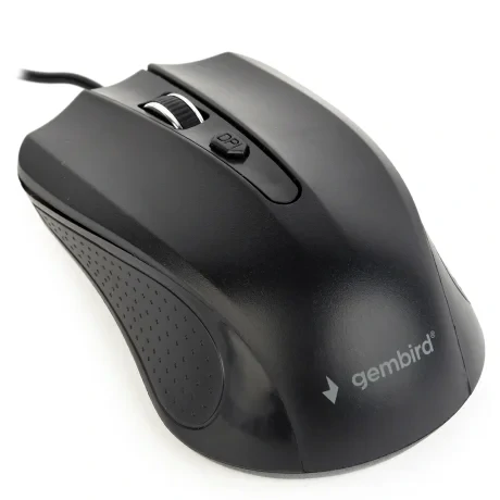 MOUSE GEMBIRD, PC sau NB, cu fir, USB, optic, 1200 dpi, butoane/scroll 4/1, , negru, "MUS-4B-01" (include TV 0.18lei)