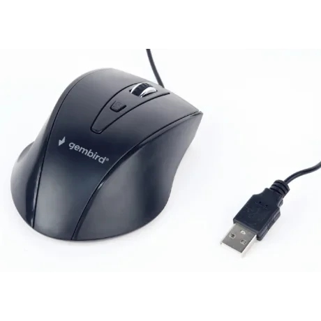 MOUSE GEMBIRD, PC sau NB, cu fir, USB, optic, 1200 dpi, butoane/scroll 4/1, , negru, "MUS-4B-02" (include TV 0.18lei)