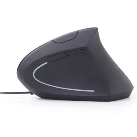 MOUSE GEMBIRD, PC sau NB, cu fir, USB, optic, 3200 dpi, butoane/scroll 6/1, ergonomic, cablu 1.35m, negru, &quot;MUS-ERGO-03&quot; (include TV 0.18lei)
