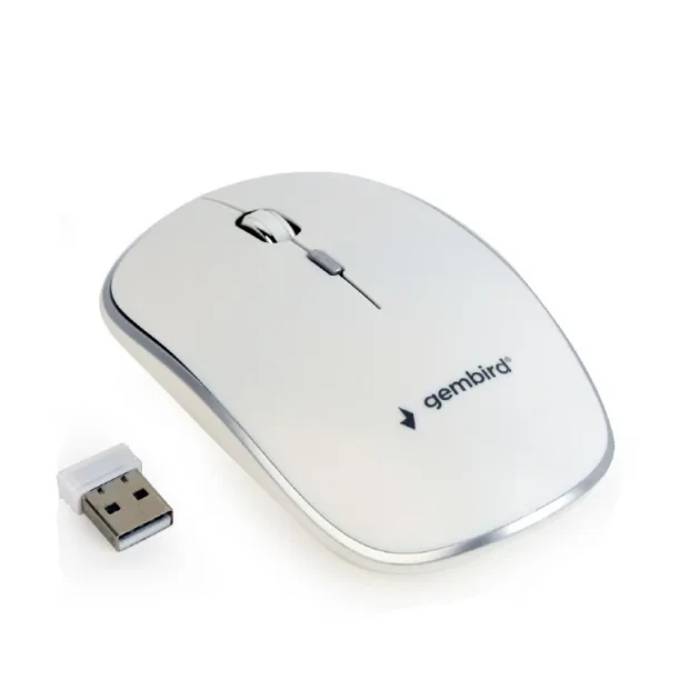 MOUSE GEMBIRD, PC sau NB, wireless, 2.4GHz, optic, 1600 dpi, butoane/scroll 4/1, , alb, &quot;MUSW-4B-01-W&quot; (include TV 0.18lei)