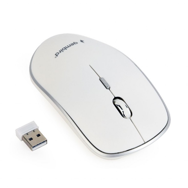 MOUSE GEMBIRD, PC sau NB, wireless, 2.4GHz, optic, 1600 dpi, butoane/scroll 4/1, , alb, "MUSW-4B-01-W" (include TV 0.18lei) thumb