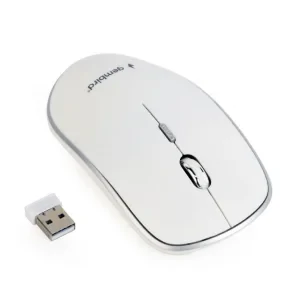 MOUSE GEMBIRD, PC sau NB, wireless, 2.4GHz, optic, 1600 dpi, butoane/scroll 4/1, , alb, &quot;MUSW-4B-01-W&quot; (include TV 0.18lei)
