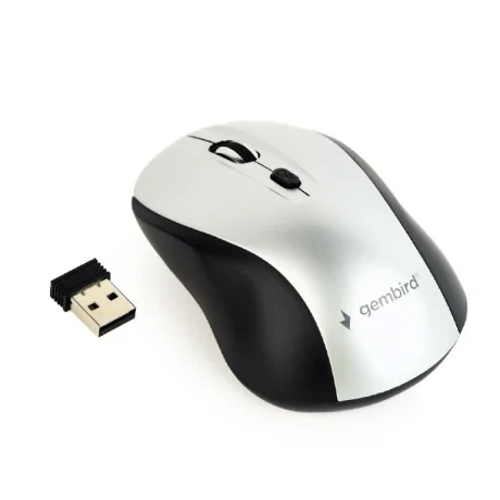 MOUSE GEMBIRD, PC sau NB, wireless, 2.4GHz, optic, 1600 dpi, butoane/scroll 4/1, , negru / gri, "MUSW-4B-02-BS" (include TV 0.18lei)