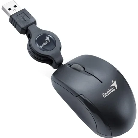MOUSE Genius, &quot;Micro Traveler V2&quot;, PC sau NB, cu fir, USB, optic, 1200 dpi, butoane/scroll 3/1, , negru, &quot;31010125100&quot; (include TV 0.18lei)