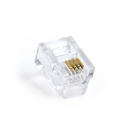 MUFA RJ-11 GEMBIRD pt. cablu telefon, telefon, RJ-11 (T), plastic, 100 buc, &quot;MP-6P4C/100&quot;