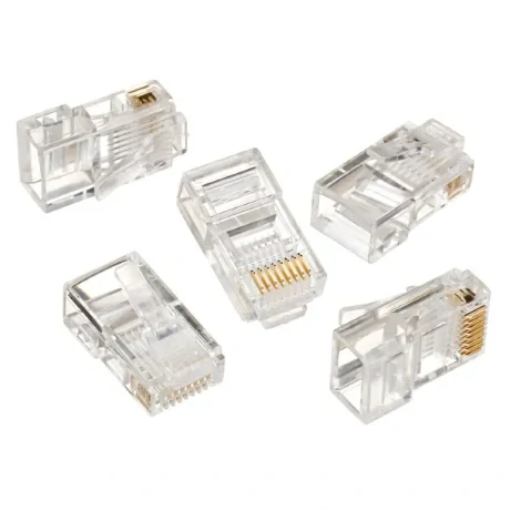 MUFA RJ-45 GEMBIRD pt. cablu UTP, Cat5e, RJ-45 (T), plastic, 100 buc, "LC-8P8C-001/100"