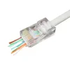 MUFA RJ-45 GEMBIRD pt. cablu UTP, Cat5e, RJ-45 (T) | RJ-45 (T) tip pass-through, plastic, 10 buc, &quot;LC-PTU-01/10&quot;