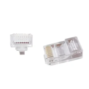 MUFA RJ-45 GEMBIRD pt. cablu UTP, Cat5e, RJ-45 (T) | RJ-45 (T) tip pass-through, plastic, 10 buc, &quot;LC-PTU-01/10&quot;