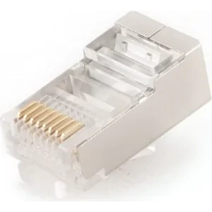 MUFA RJ-45  pt. cablu FTP, SFTP, Cat5e, RJ-45 (T), ecranat, plastic cu metal, 10 buc, &quot;PLUG5SP/10&quot;