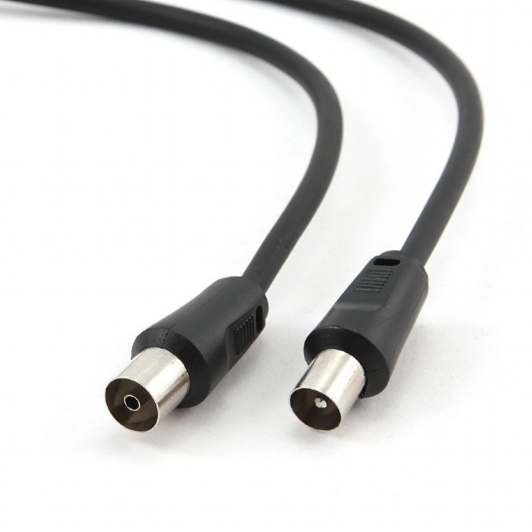 PATCH CORD  COAXIAL GEMBIRD, RG59,  1.8m, male to female, negru "CCV-515" thumb