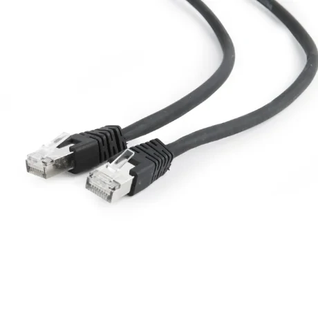 PATCH CORD S/FTP GEMBIRD Cat6a, LSZH, cupru, 2 m, negru, AWG27, dublu ecranat &quot;PP6A-LSZHCU-BK-2M&quot; (include TV 0.06 lei)