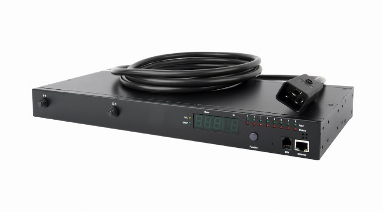 PDU GEMBIRD 1U pt. rack 19 inch, 8 prize IEC, intrare IEC, max 16 A, protectie supratensiune, on/off, 2 m, "EG-PDU-007" (include TV 8.00 lei) thumb