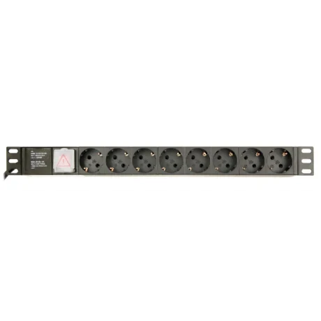 PDU GEMBIRD 1U pt. rack 19 inch, 8 prize Schuko, intrare IEC, max 10 A, on/off, 3 m, "EG-PDU-014-C14" (include TV 8.00 lei)