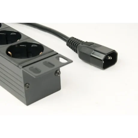 PDU GEMBIRD 1U pt. rack 19 inch, 8 prize Schuko, intrare IEC, max 10 A, on/off, 3 m, "EG-PDU-014-C14" (include TV 8.00 lei)