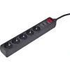 PRELUNGITOR GEMBIRD, Schuko x 5, conectare prin Schuko (T), cablu 1.5 m, 16 A, protectie supratensiune, protectie copii, negru, &quot;SPG5-C-5&quot; (include TV 0.8lei)
